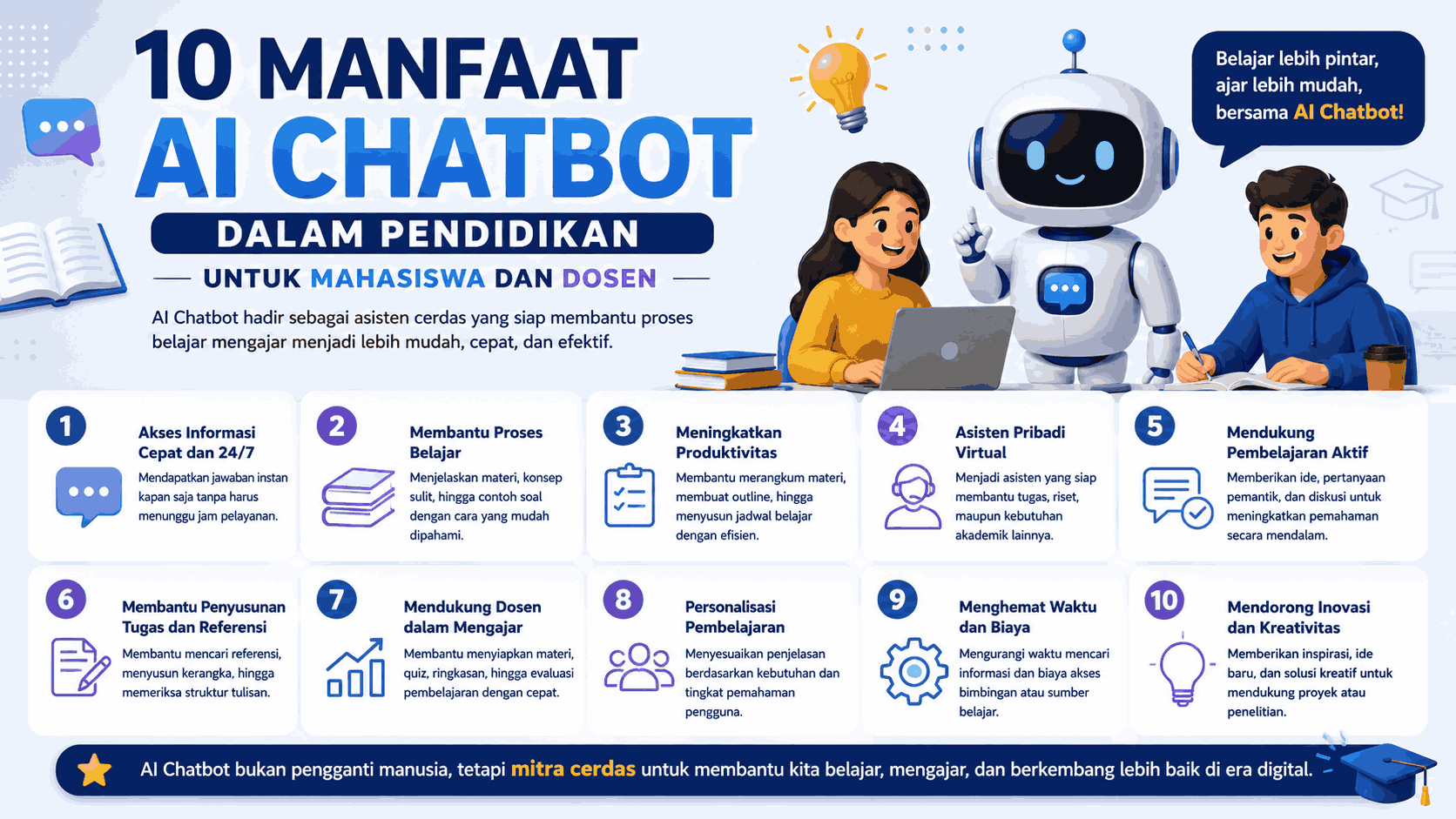 10 Manfaat AI Chatbot dalam Pendidikan bagi Mahasiswa dan Dosen