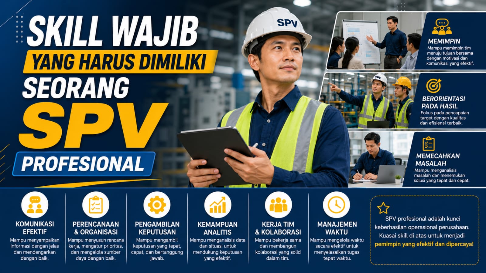 Skill Wajib Yang Harus Dimiliki Seorang SPV Profesional