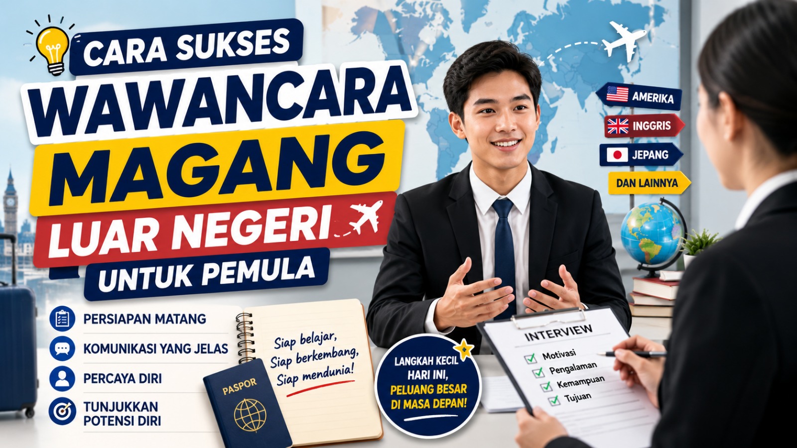 Cara Sukses Wawancara Magang Luar Negeri untuk Pemula