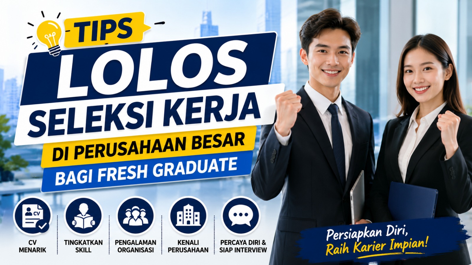 Tips Lolos Seleksi Kerja di Perusahaan Besar bagi Fresh Graduate