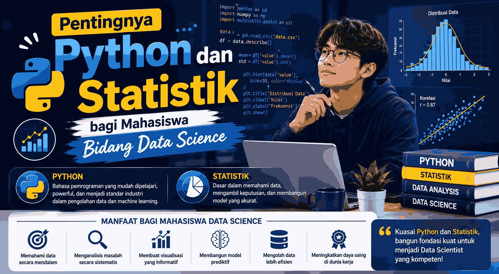 Pentingnya Python dan Statistik bagi Mahasiswa Bidang Data Science