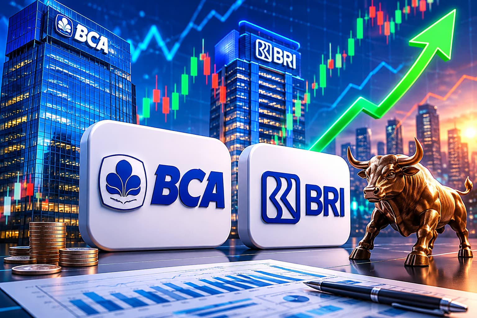 Pergerakan Saham BBCA dan BBRI Hari Ini Jadi Sorotan Investor di Tengah Fluktuasi IHSG