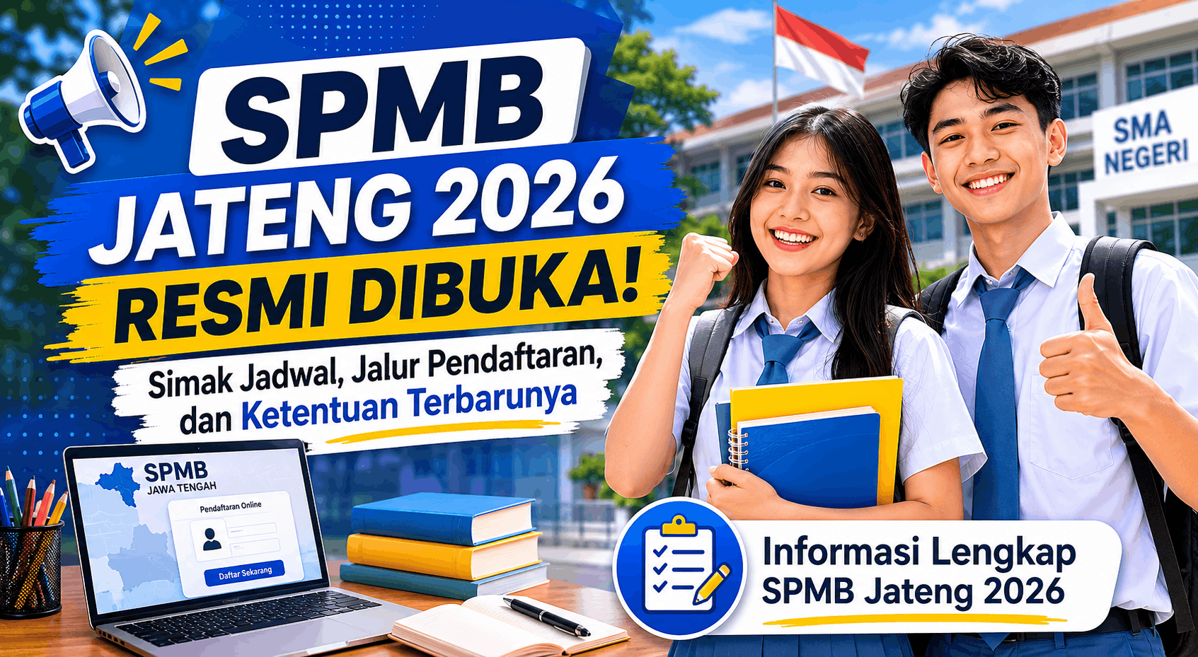 SPMB Jateng 2026 Resmi Dibuka, Simak Jadwal, Jalur Pendaftaran, dan Ketentuan Terbarunya