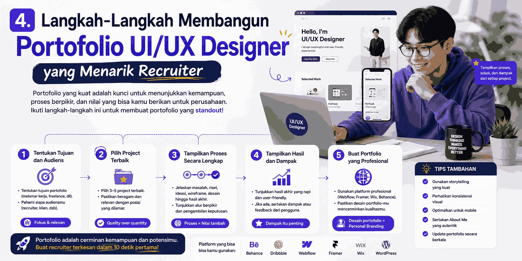 Langkah-Langkah Membangun Portofolio UI/UX Designer yang Menarik Recruiter