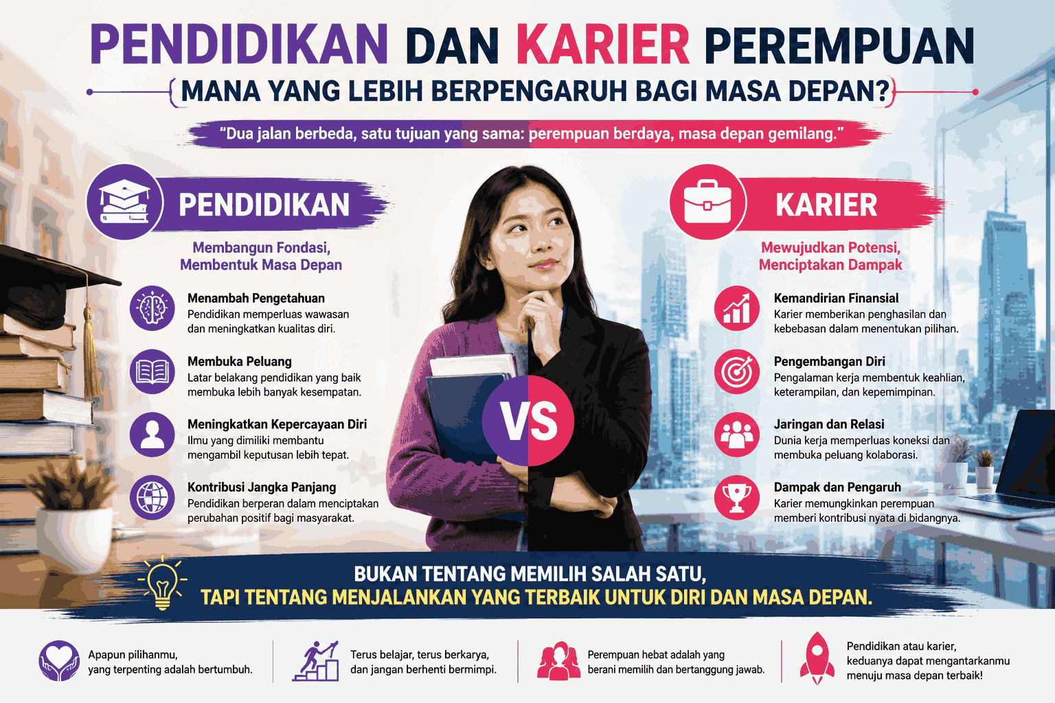 Pendidikan dan Karier Perempuan Mana yang Lebih Berpengaruh bagi Masa Depan