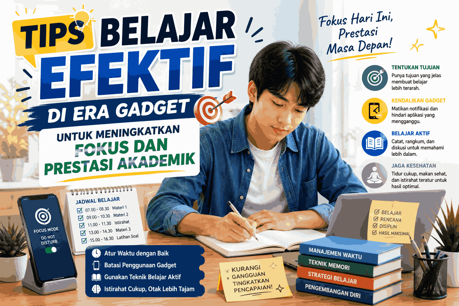 Tips Belajar Efektif di Era Gadget untuk Meningkatkan Fokus dan Prestasi Akademik