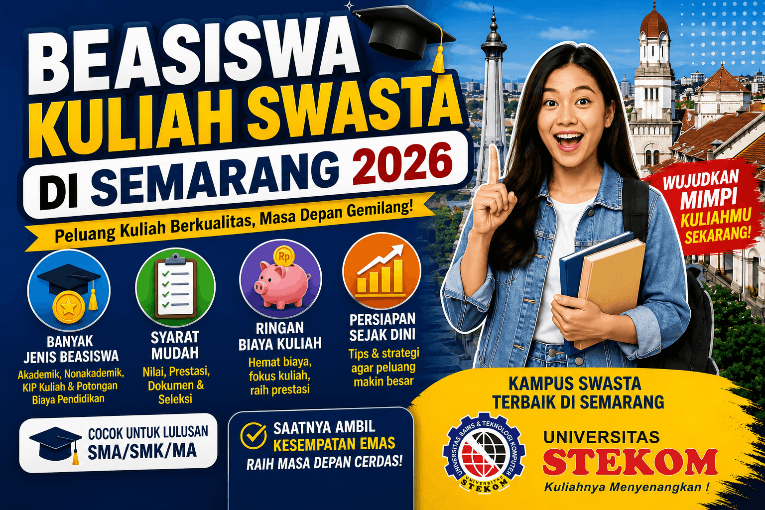 Beasiswa Kuliah Swasta di Semarang 2026, Tips Mendapatkannya