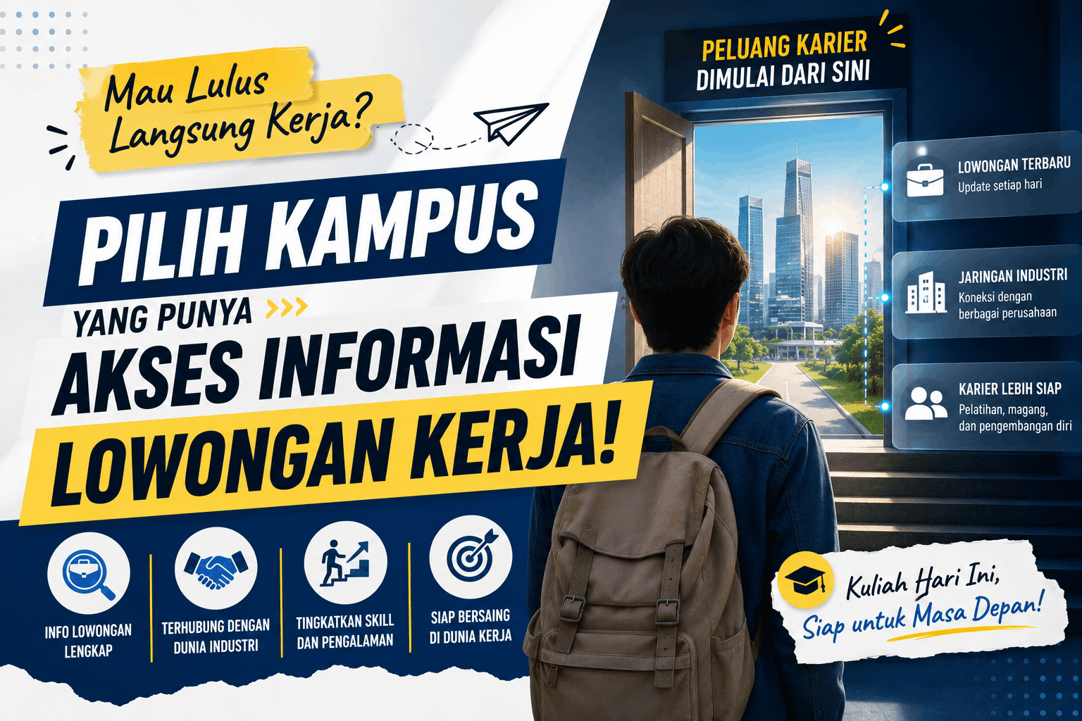 Cari Kampus yang Punya Akses Informasi Lowongan Kerja?