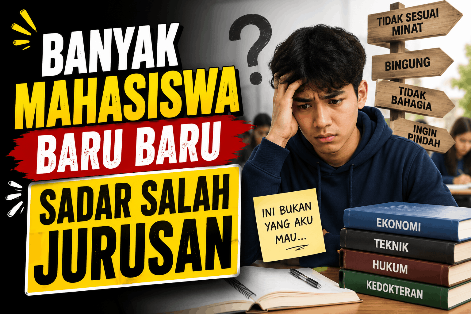 Banyak Mahasiswa Baru Baru Sadar Salah Jurusan