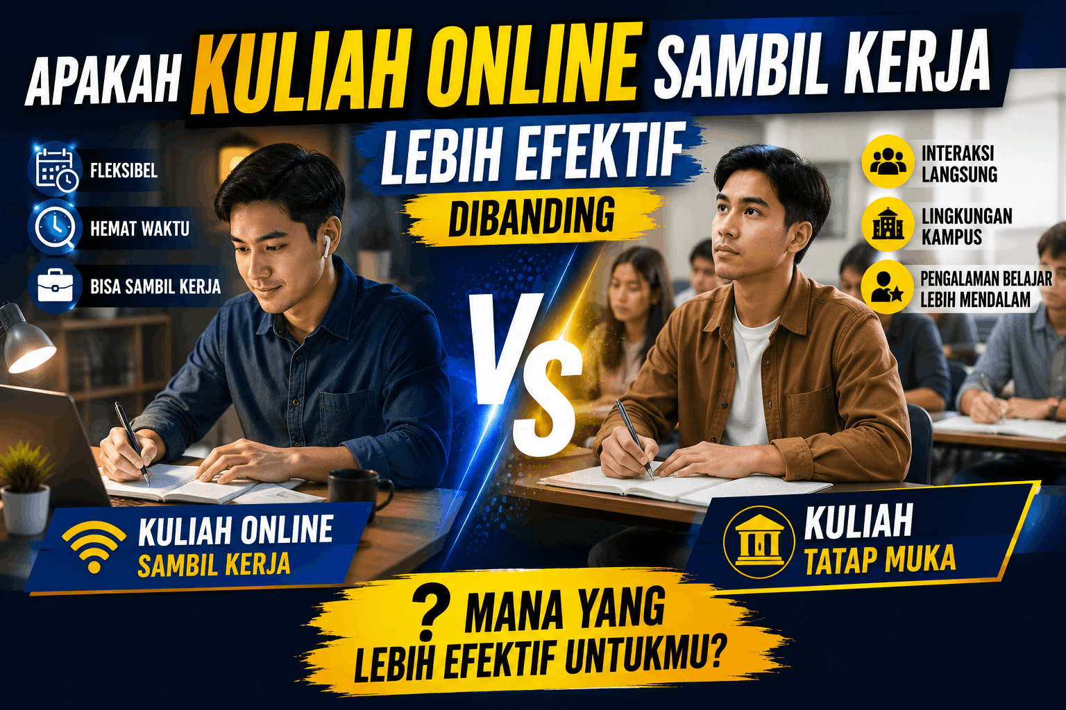 Apakah Kuliah Online sambil Kerja Lebih Efektif Dibanding Kuliah Tatap Muka