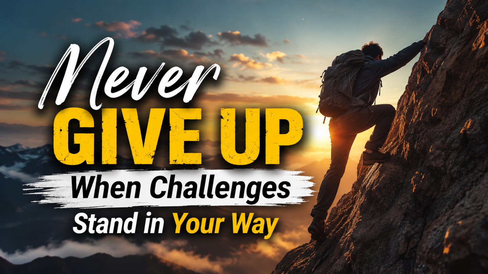 Never Give Up When Challenges Stand In Your Way
