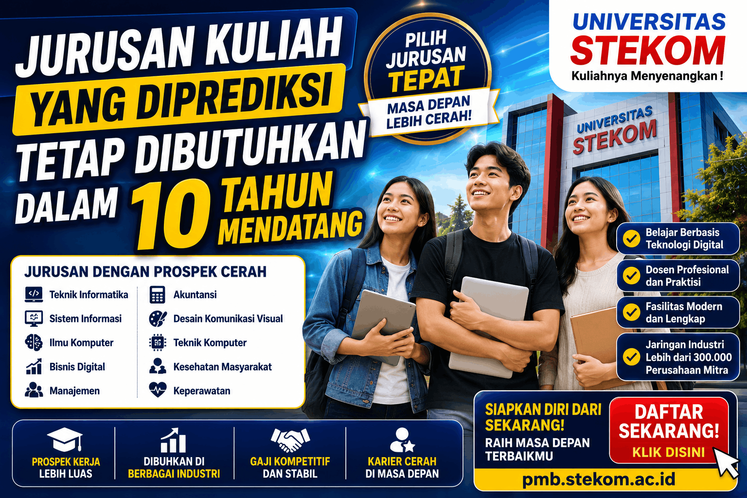 Jurusan Kuliah yang Diprediksi Tetap Dibutuhkan dalam 10 Tahun Mendatang