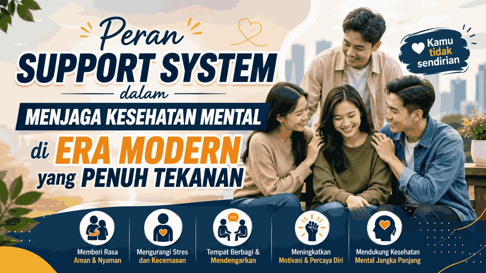 Peran Support System dalam Menjaga Kesehatan Mental di Era Modern yang Penuh Tekanan