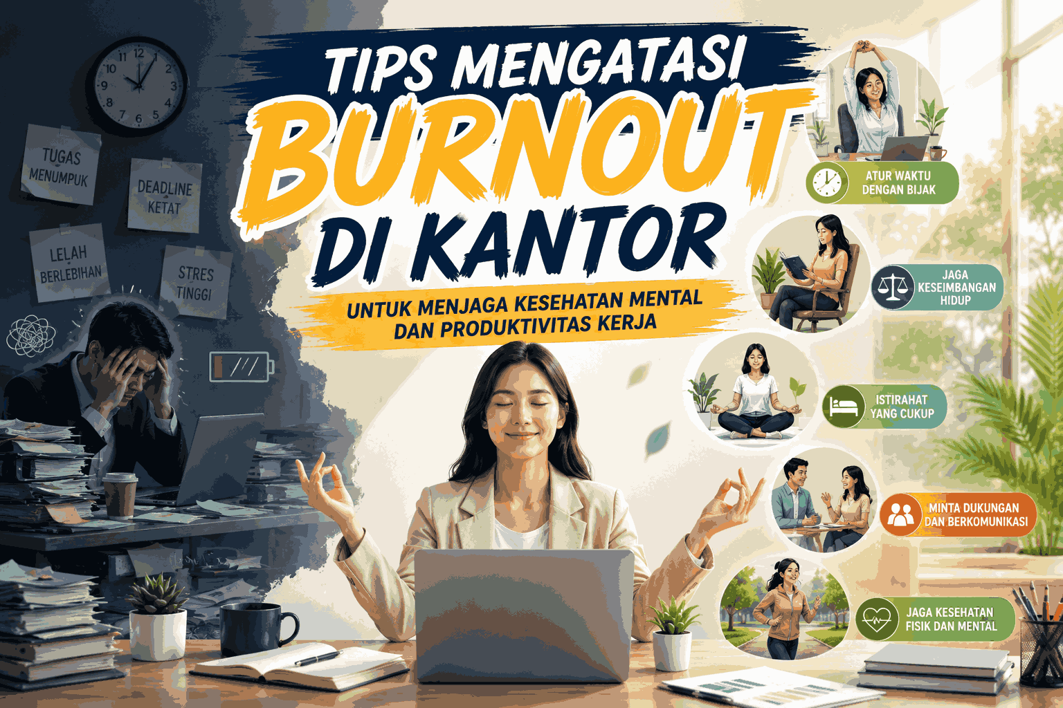 Tips Mengatasi Burnout di Kantor untuk Menjaga Kesehatan Mental dan Produktivitas Kerja