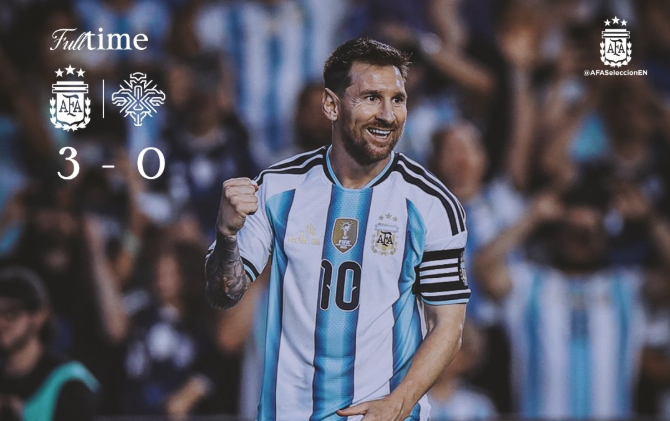Argentina Kalahkan Islandia 3-0, Messi Cetak Gol dari Titik Penalti