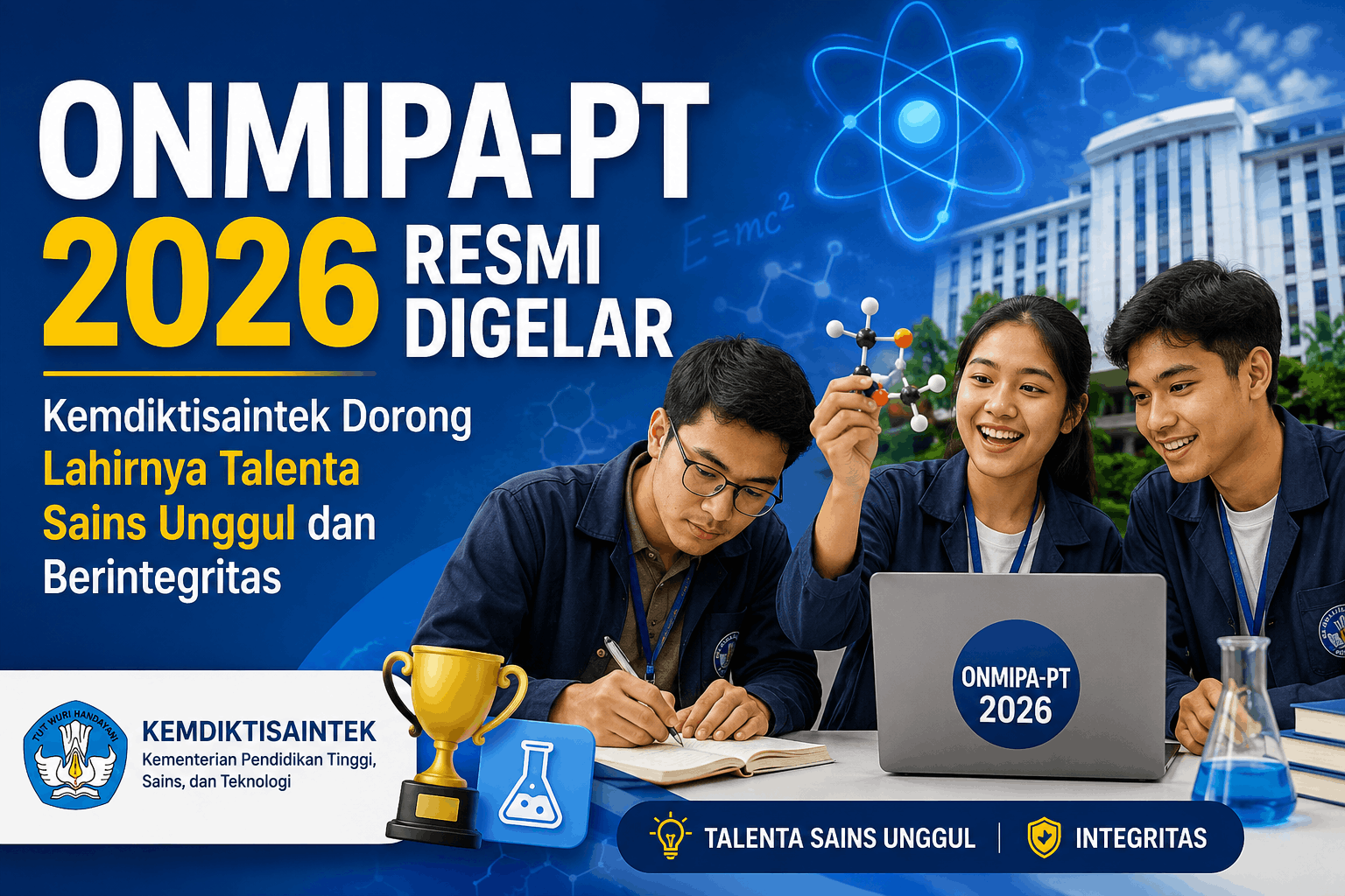 ONMIPA-PT 2026 Resmi Digelar, Kemdiktisaintek Dorong Lahirnya Talenta Sains Unggul dan Berintegritas