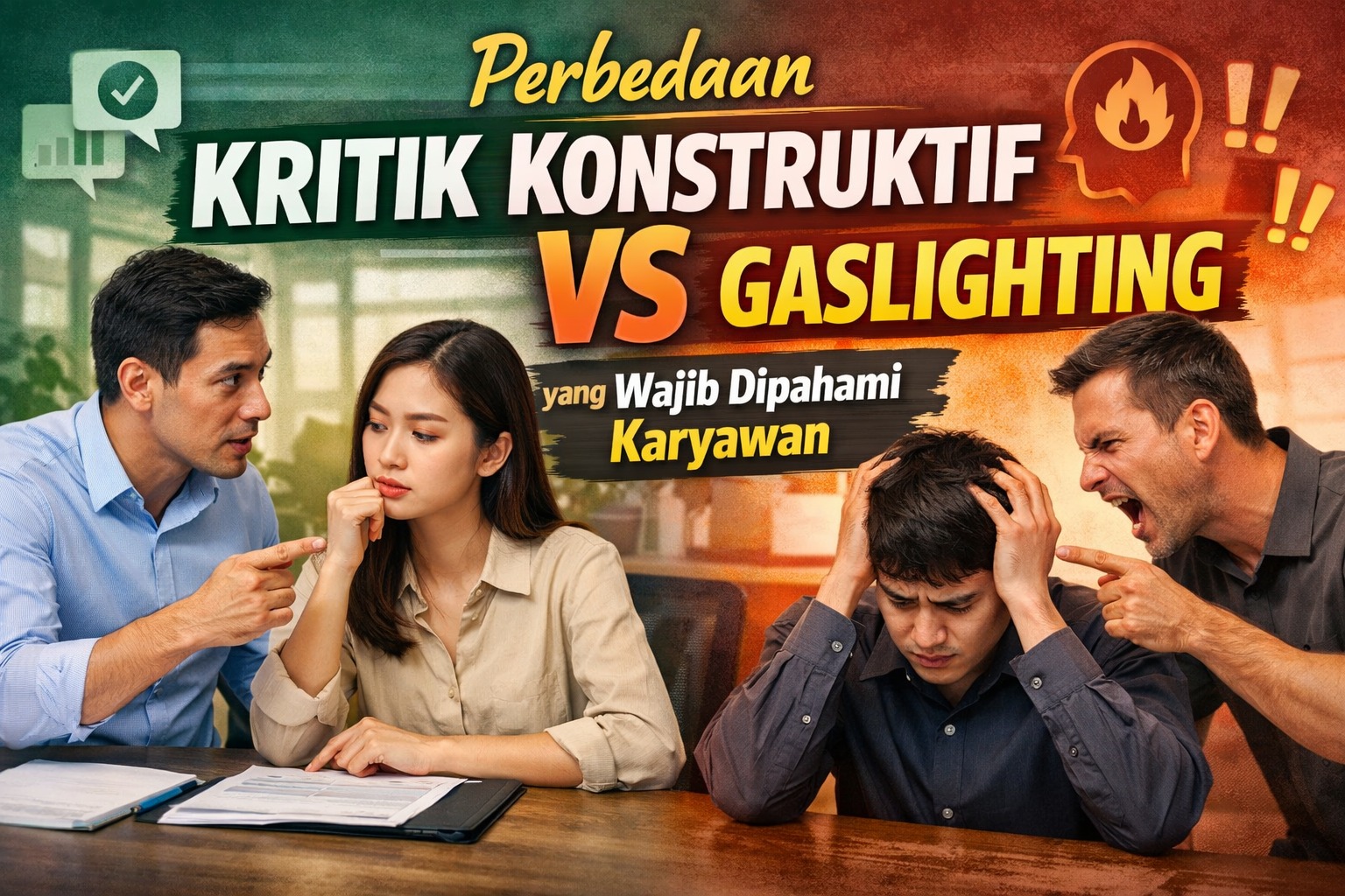 Perbedaan Kritik Konstruktif dan Gaslighting yang Wajib Dipahami Karyawan