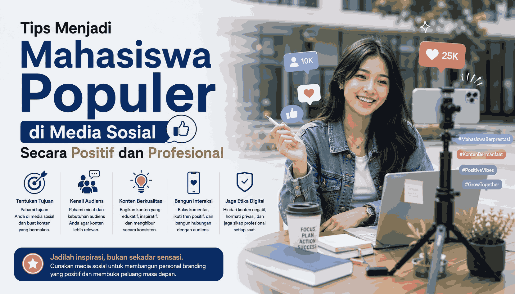 Tips Menjadi Mahasiswa Populer di Media Sosial Secara Positif dan Profesional