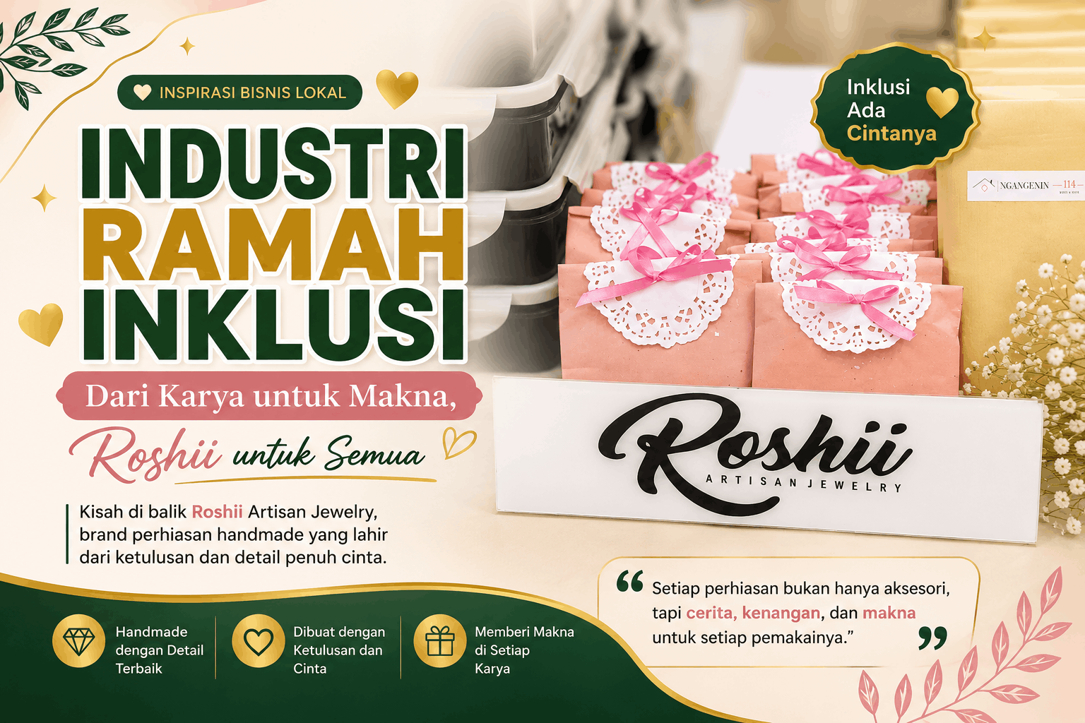 TOPLOKER.COM dan Universitas STEKOM Kolaborasikan Kepedulian Bersama Roshi Artisan Jewellery bagi Ratusan Siswa Disabilitas