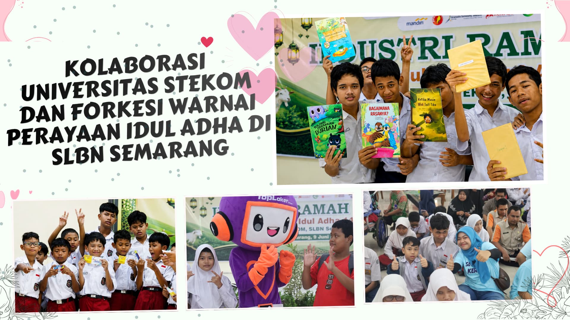 Kolaborasi Universitas STEKOM dan FORKESI Warnai Perayaan Idul Adha di SLBN Semarang