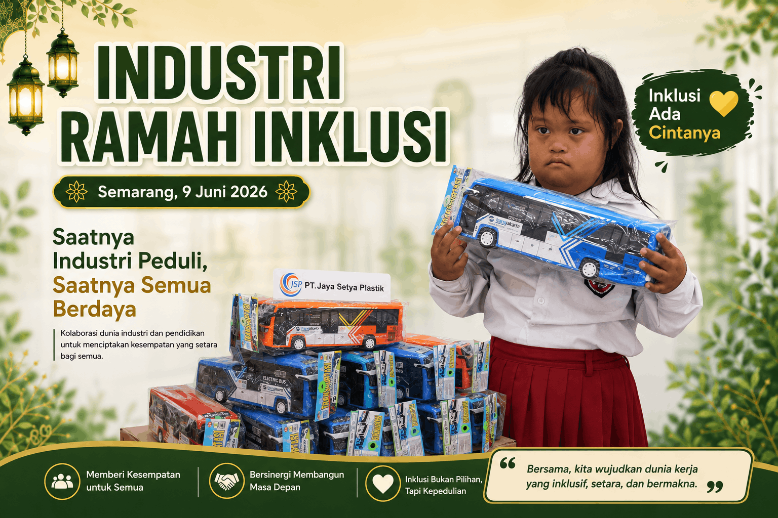 TOPLOKER.COM dan Universitas STEKOM Gandeng PT Jaya Setya Plastik Hadirkan Keceriaan bagi Ratusan Siswa Disabilitas