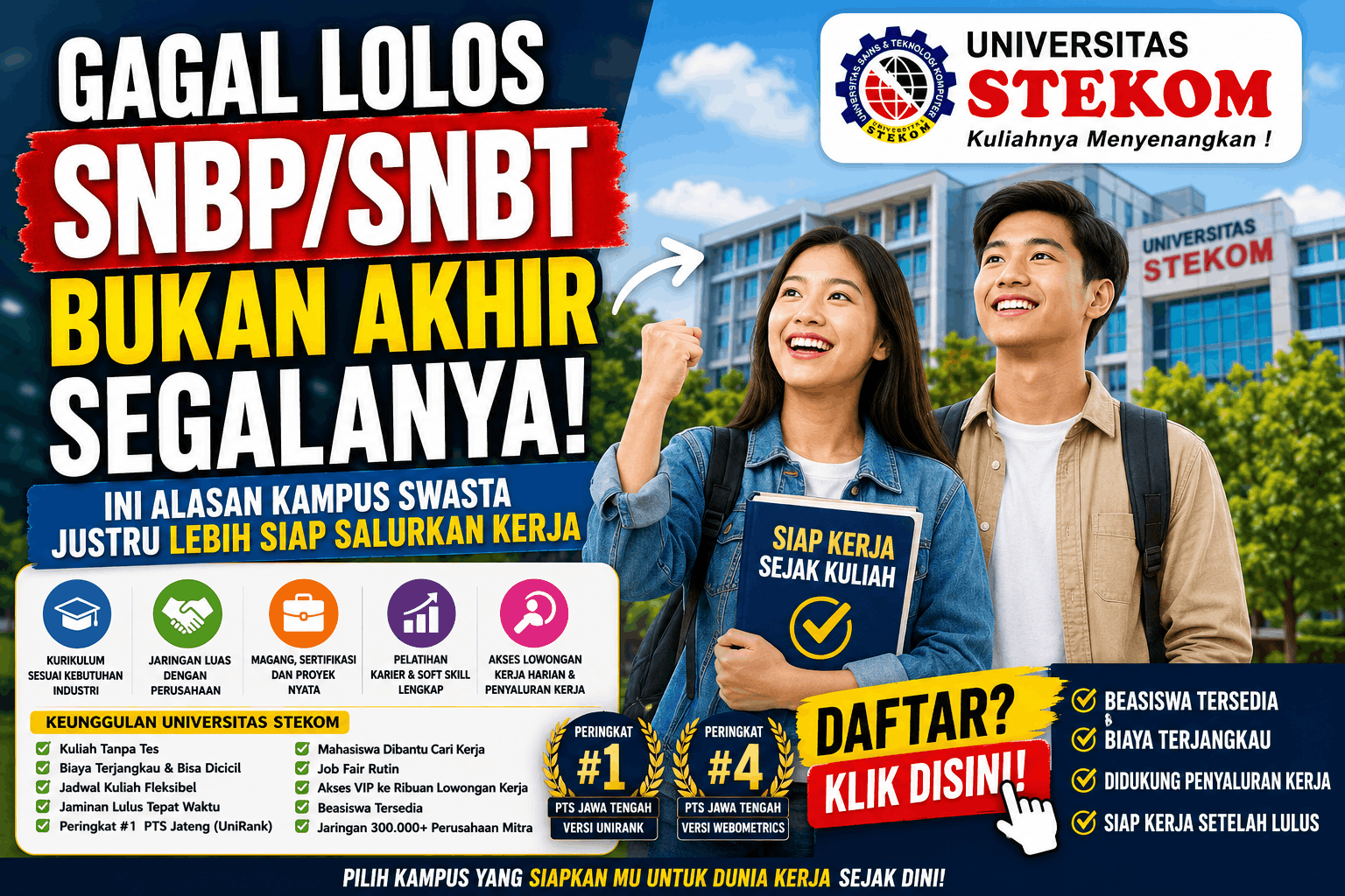 Gagal Lolos SNBP/SNBT Bukan Akahir Segalanya, Ini Alasan Kampus Swasta Justru Lebih Siap Salurkan Kerja