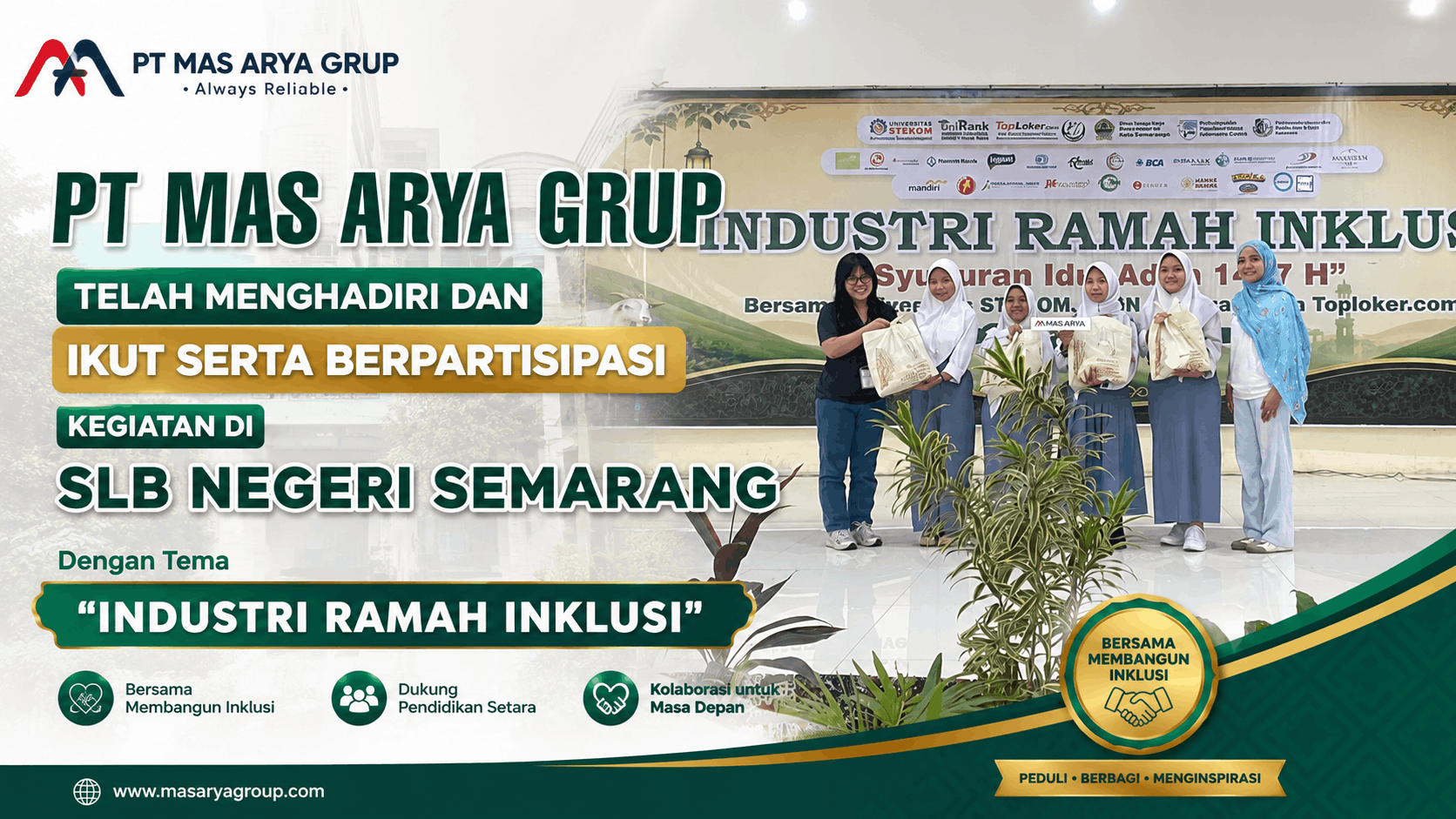 Kolaborasi Universitas STEKOM  dengan PT MAS ARYA SEMARANG Dunia Industri Wujudkan Industri Ramah Inklusi