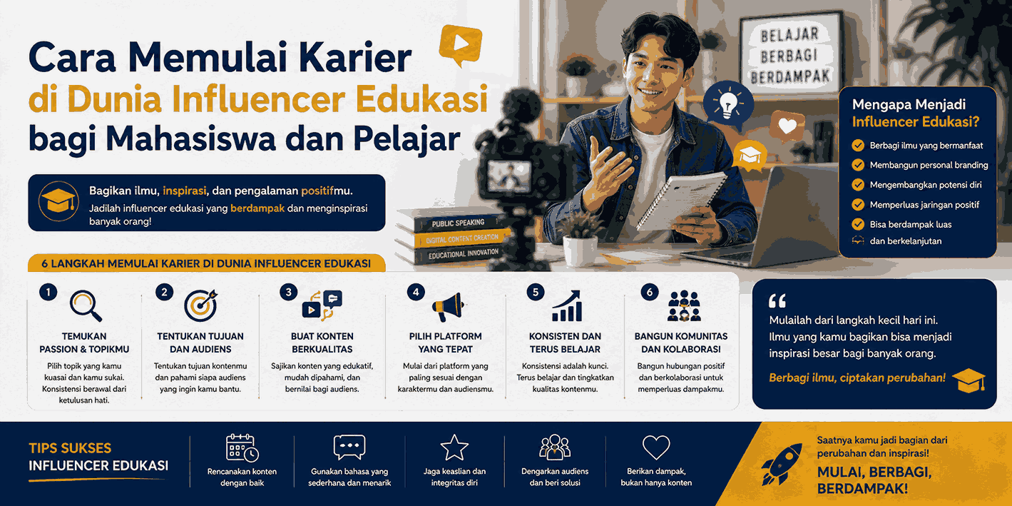 Cara Memulai Karier di Dunia Influencer Edukasi bagi Mahasiswa dan Pelajar