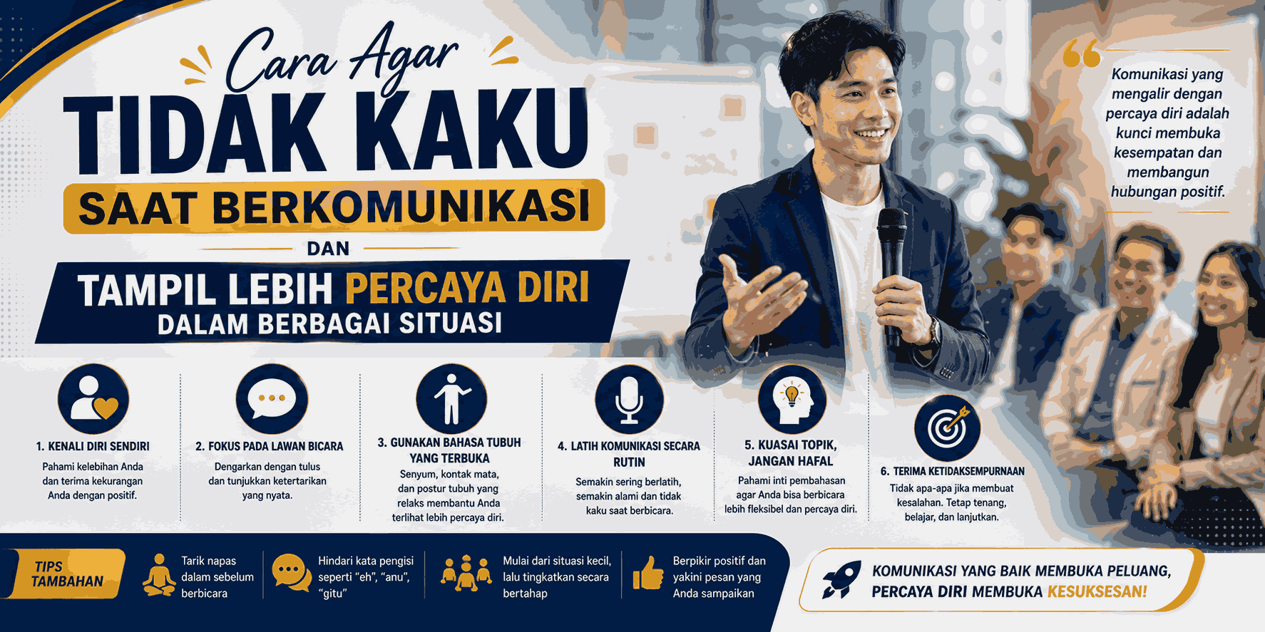 Cara Agar Tidak Kaku Saat Berkomunikasi dan Tampil Lebih Percaya Diri dalam Berbagai Situasi