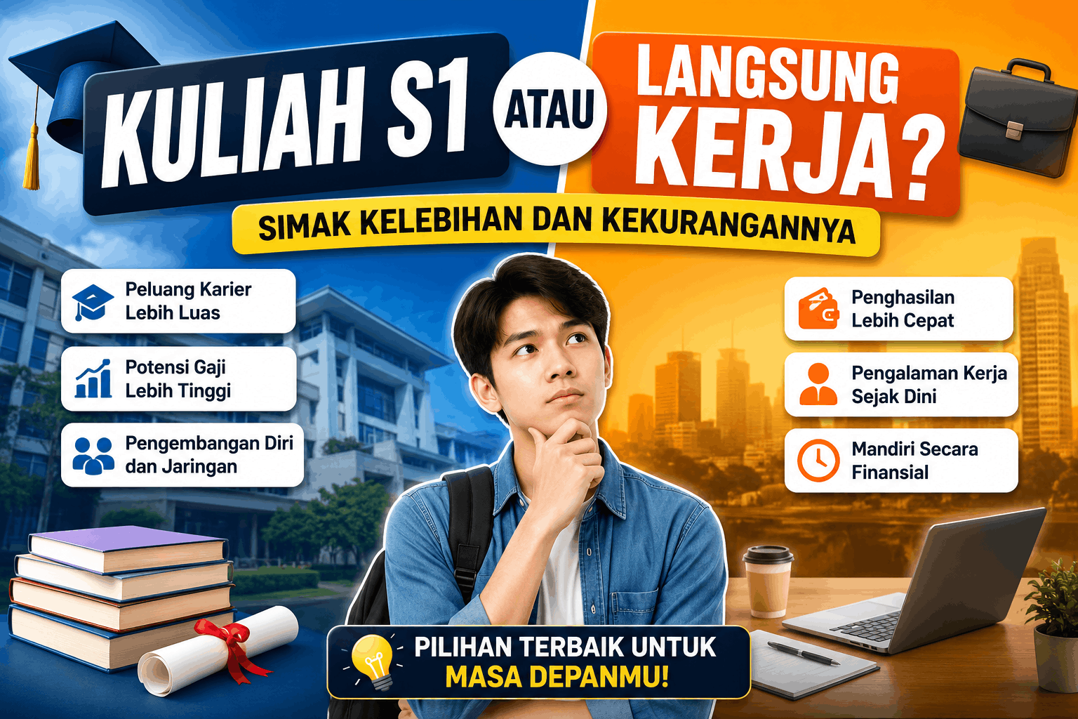 Kuliah S1 atau Langsung Kerja? Simak Kelebihan dan Kekurangannya