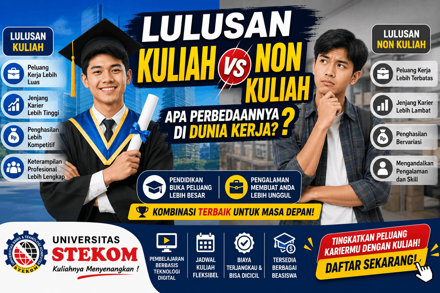 Lulusan Kuliah dan Non Kuliah, Apa Perbedaannya di Dunia Kerja?