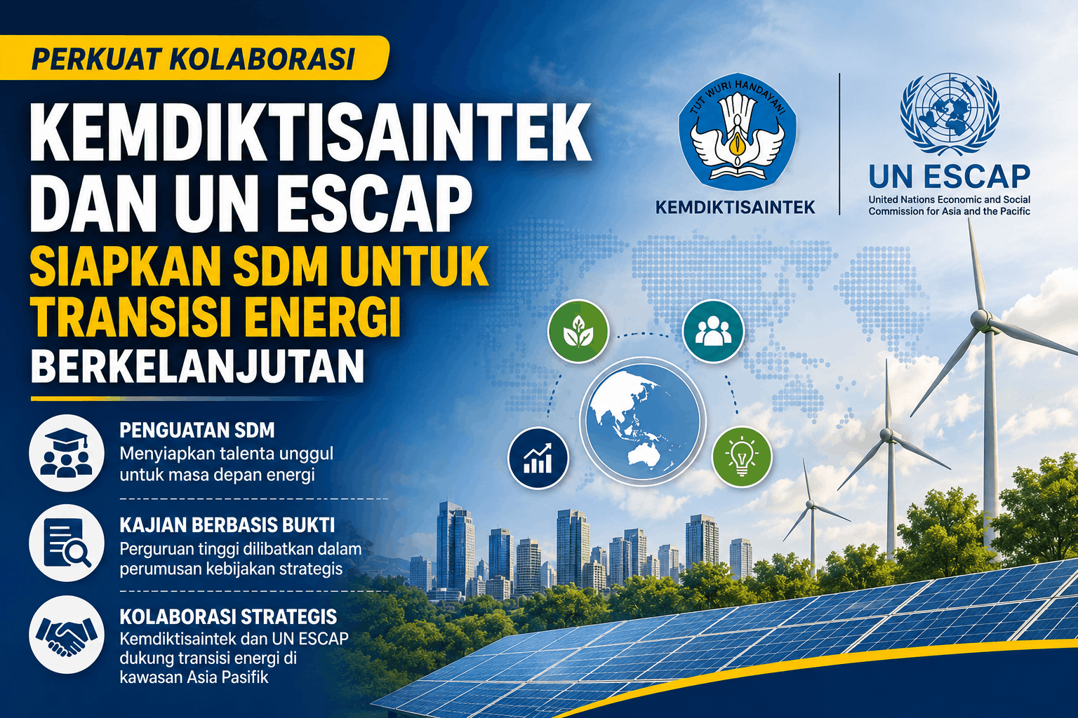 Kemdiktisaintek dan UN ESCAP Perkuat Kolaborasi, Siapkan SDM untuk Transisi Energi Berkelanjutan