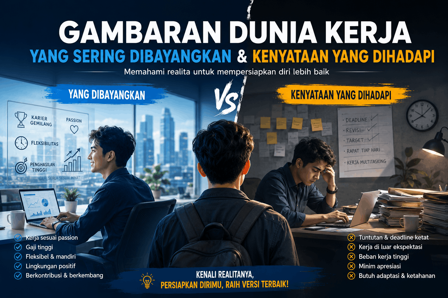 Gambaran Dunia Kerja yang Sering Dibayangkan dan Kenyataan yang Dihadapi