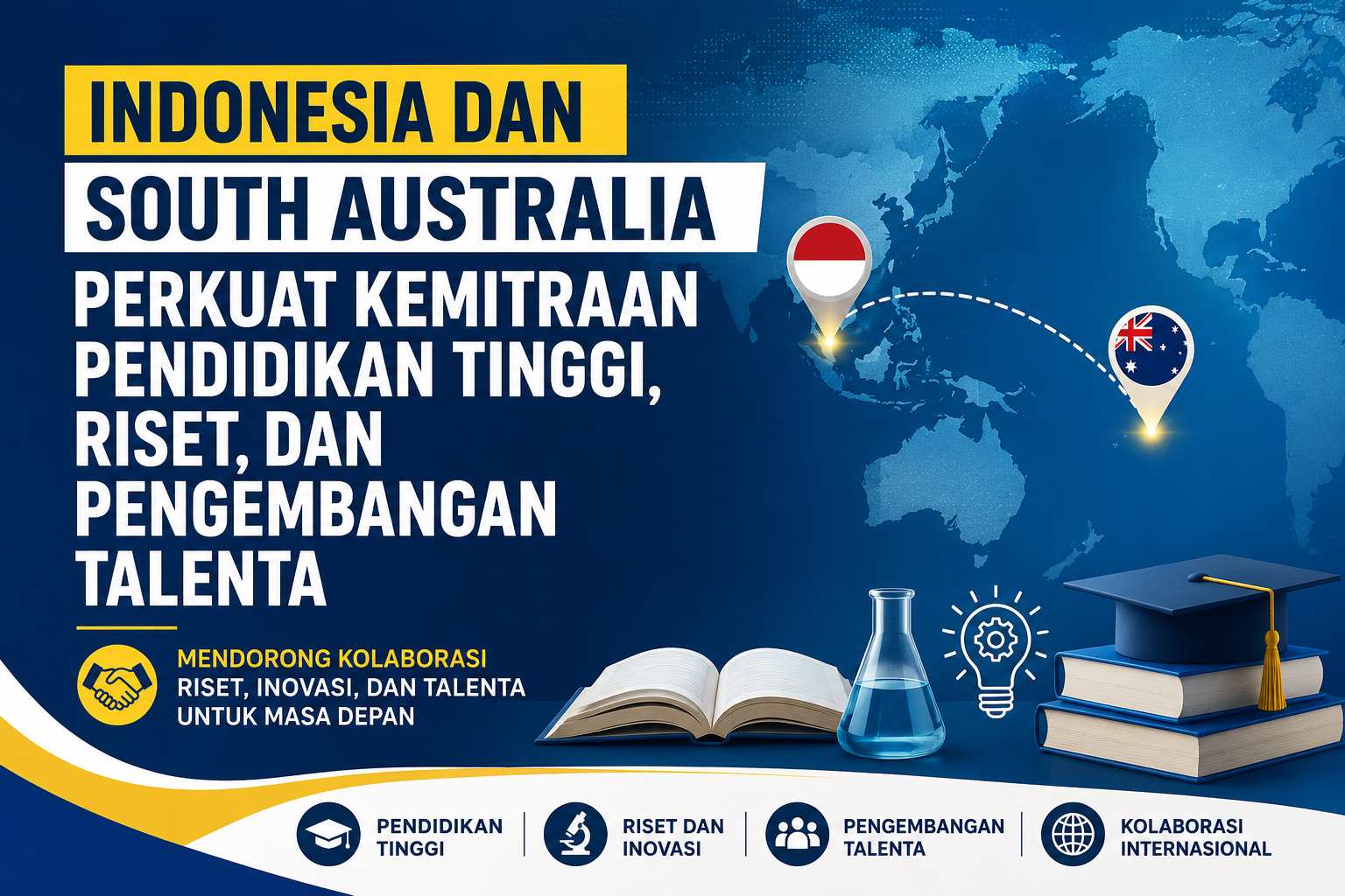 Indonesia dan South Australia Perkuat Kemitraan Pendidikan Tinggi, Riset, dan Pengembangan Talenta