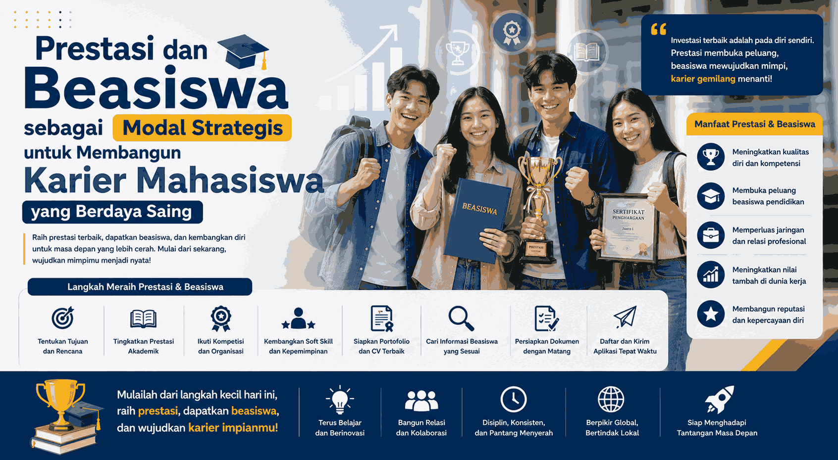 Prestasi dan Beasiswa sebagai Modal Strategis untuk Membangun Karier Mahasiswa yang Berdaya Saing