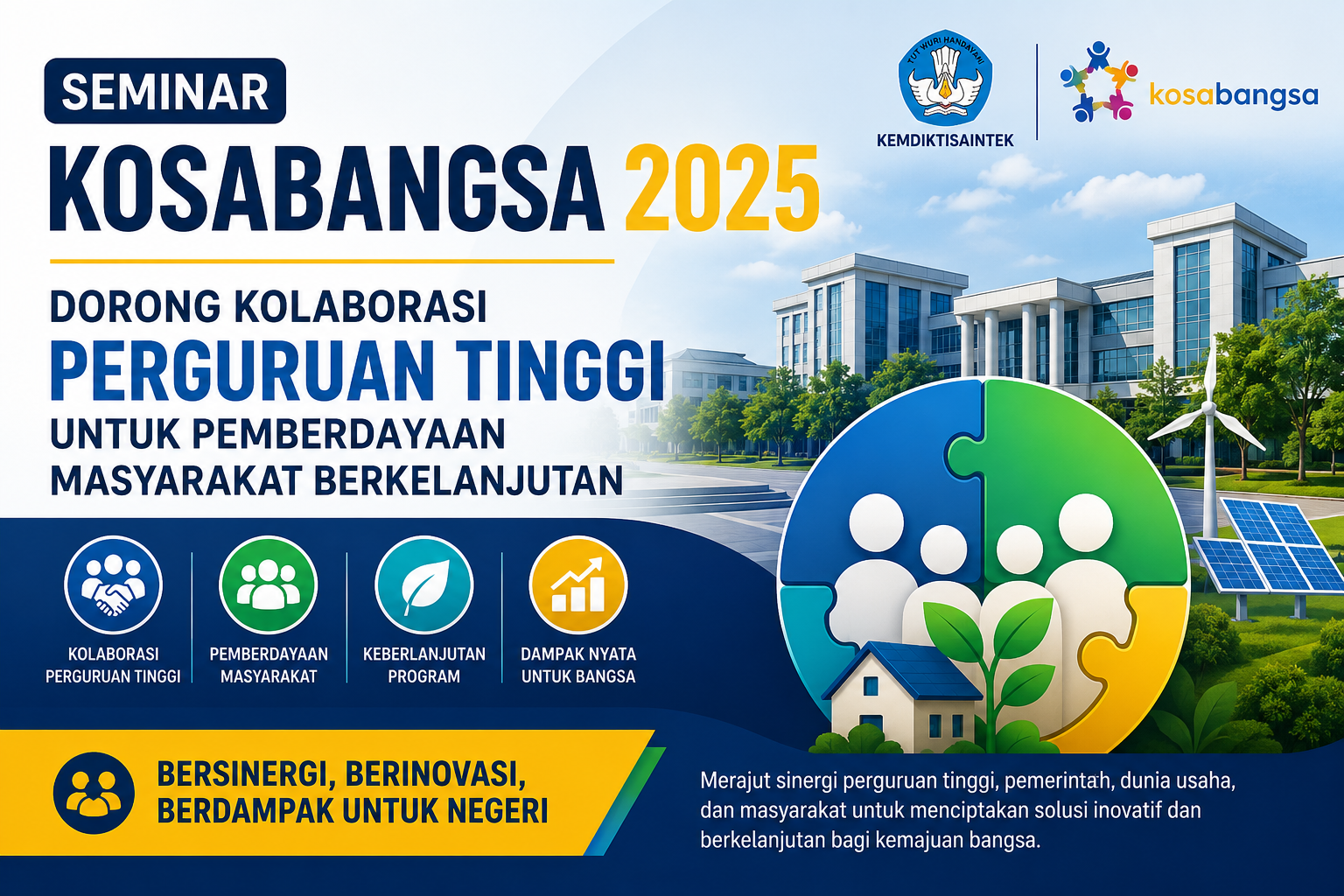 Seminar Kosabangsa 2025 Dorong Kolaborasi Perguruan Tinggi untuk Pemberdayaan Masyarakat Berkelanjutan