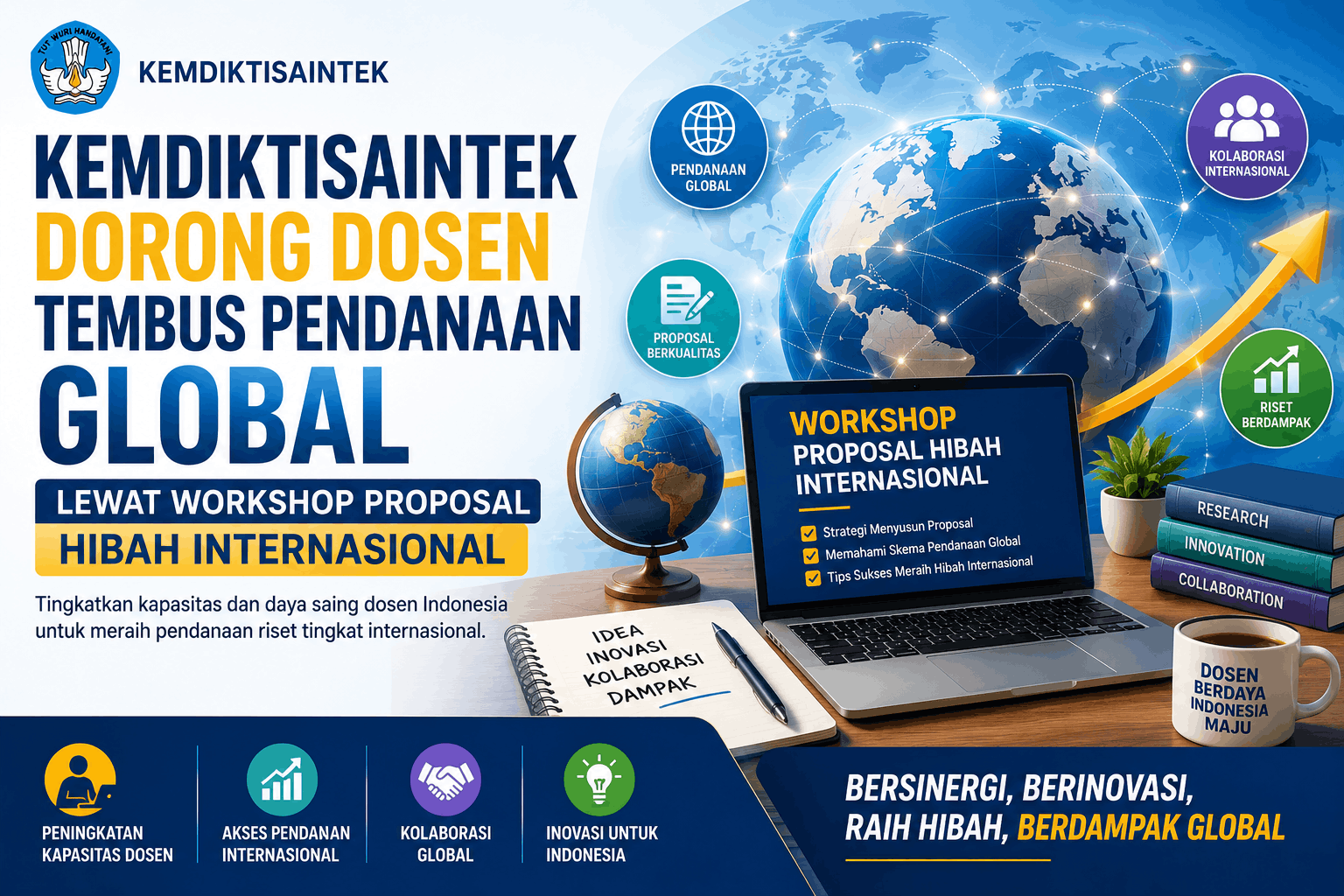 Kemdiktisaintek Dorong Dosen Tembus Pendanaan Global Lewat Workshop Proposal Hibah Internasional