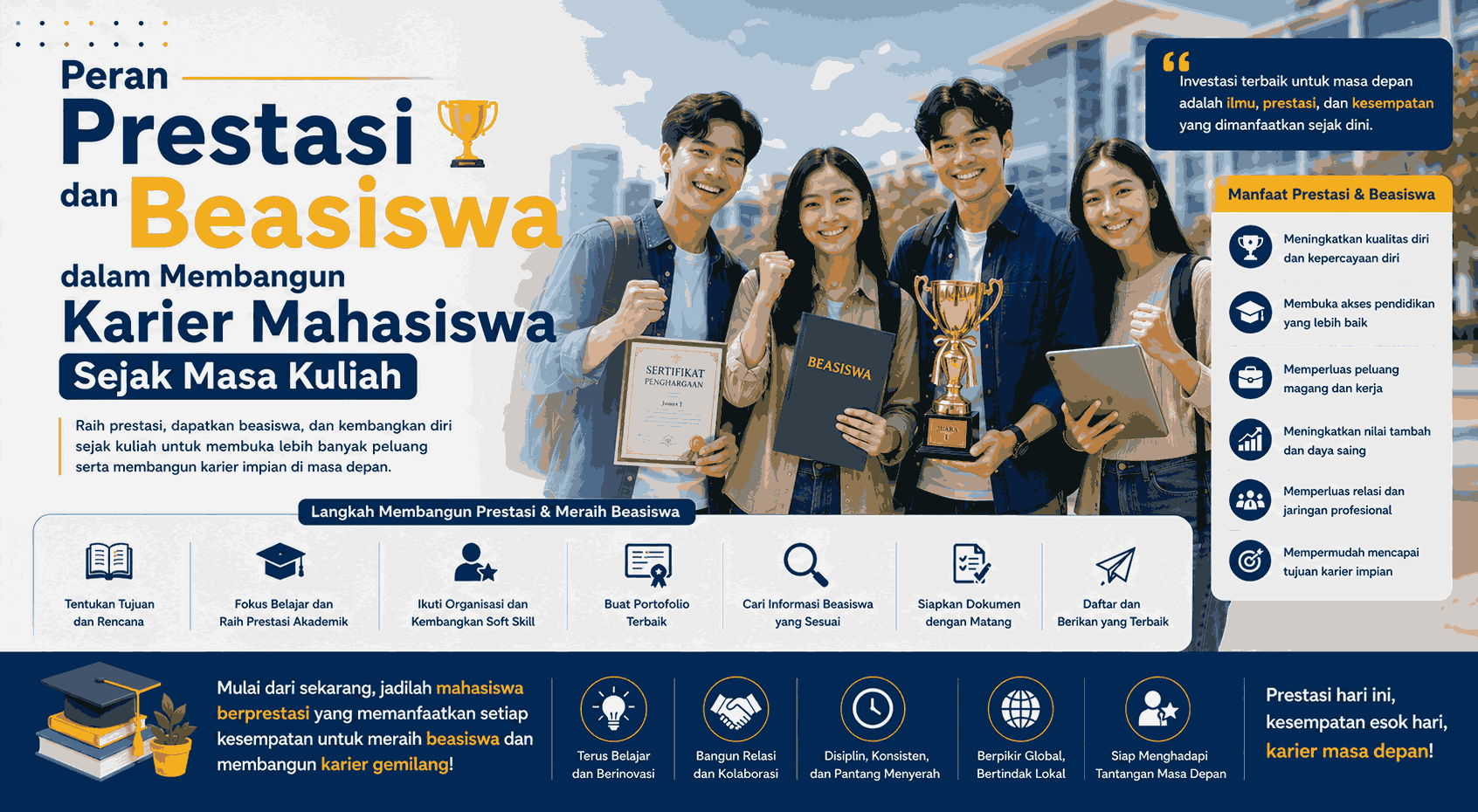 Peran Prestasi dan Beasiswa dalam Membangun Karier Mahasiswa Sejak Masa Kuliah