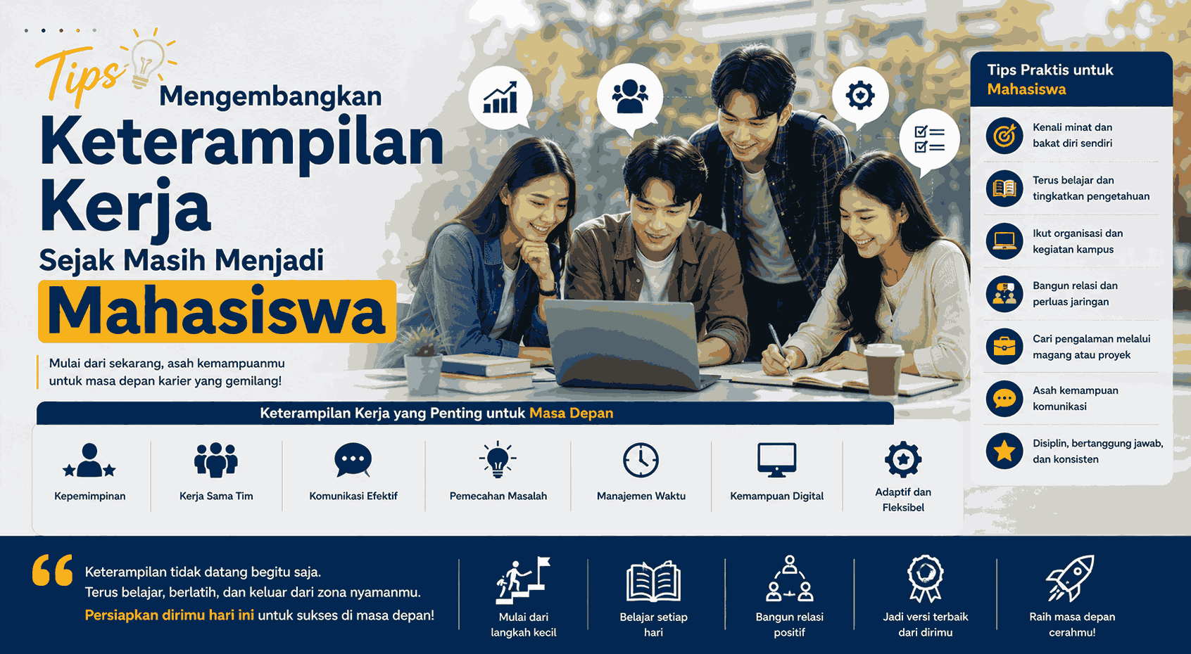 Tips Mengembangkan Keterampilan Kerja Sejak Masih Menjadi Mahasiswa