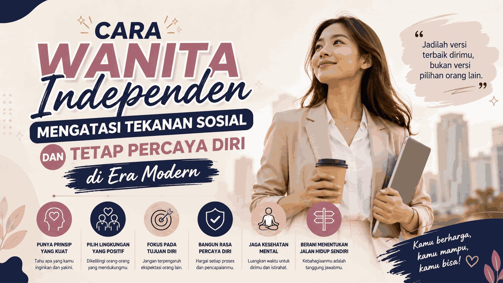 Cara Wanita Independen Mengatasi Tekanan Sosial dan Tetap Percaya Diri di Era Modern