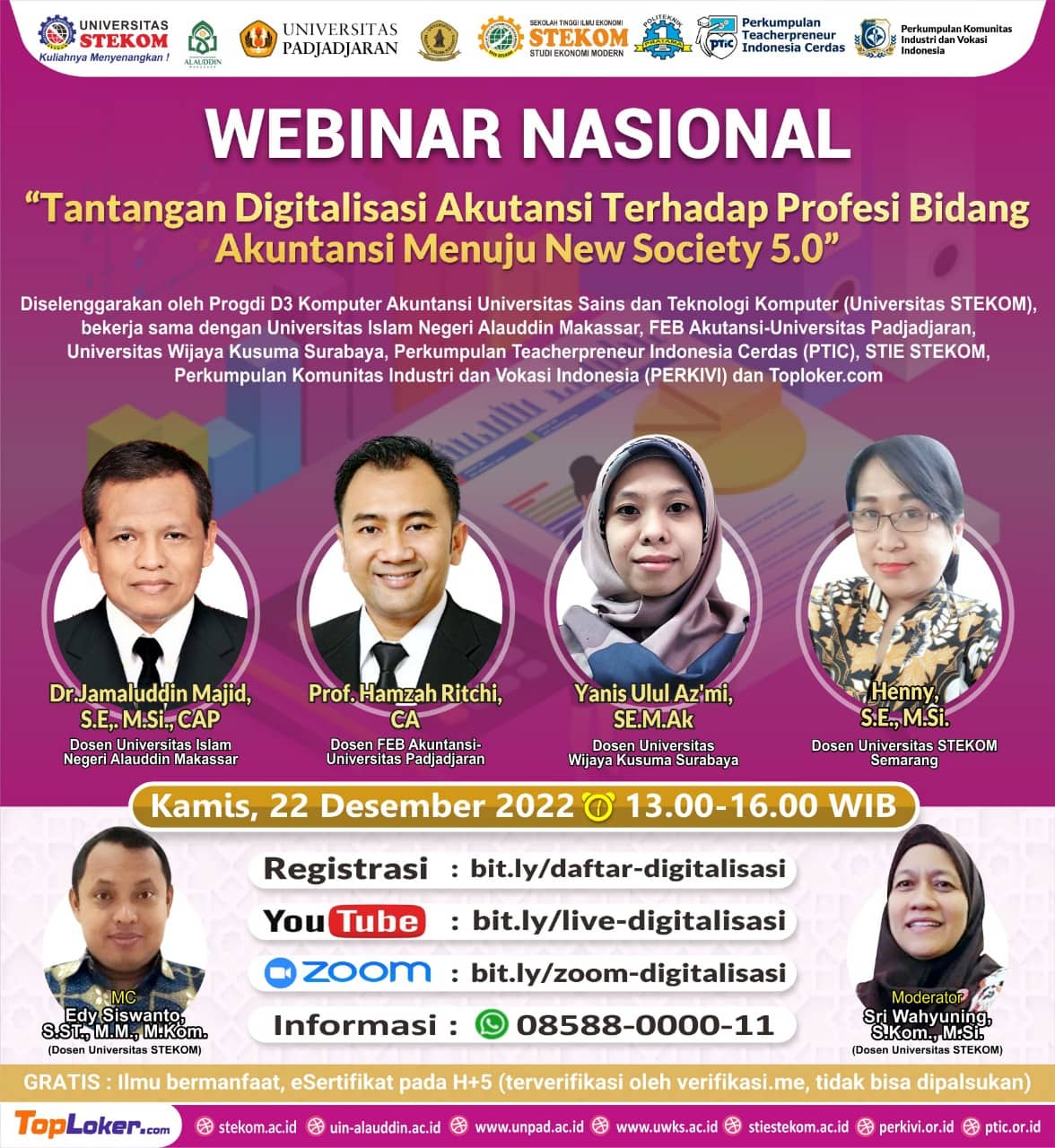 WEBINAR NASIONAL Tantangan Digitalisasi Akuntansi Terhadap Profesi Bidang Akuntansi Menuju New Society 5.0