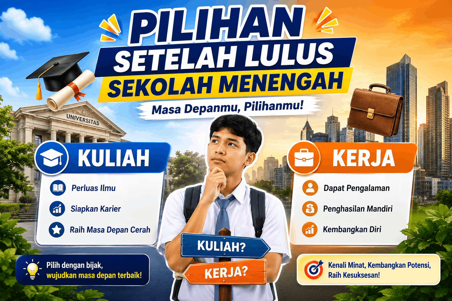 Menentukan Langkah Setelah Pendidikan Menengah SMA/SMK