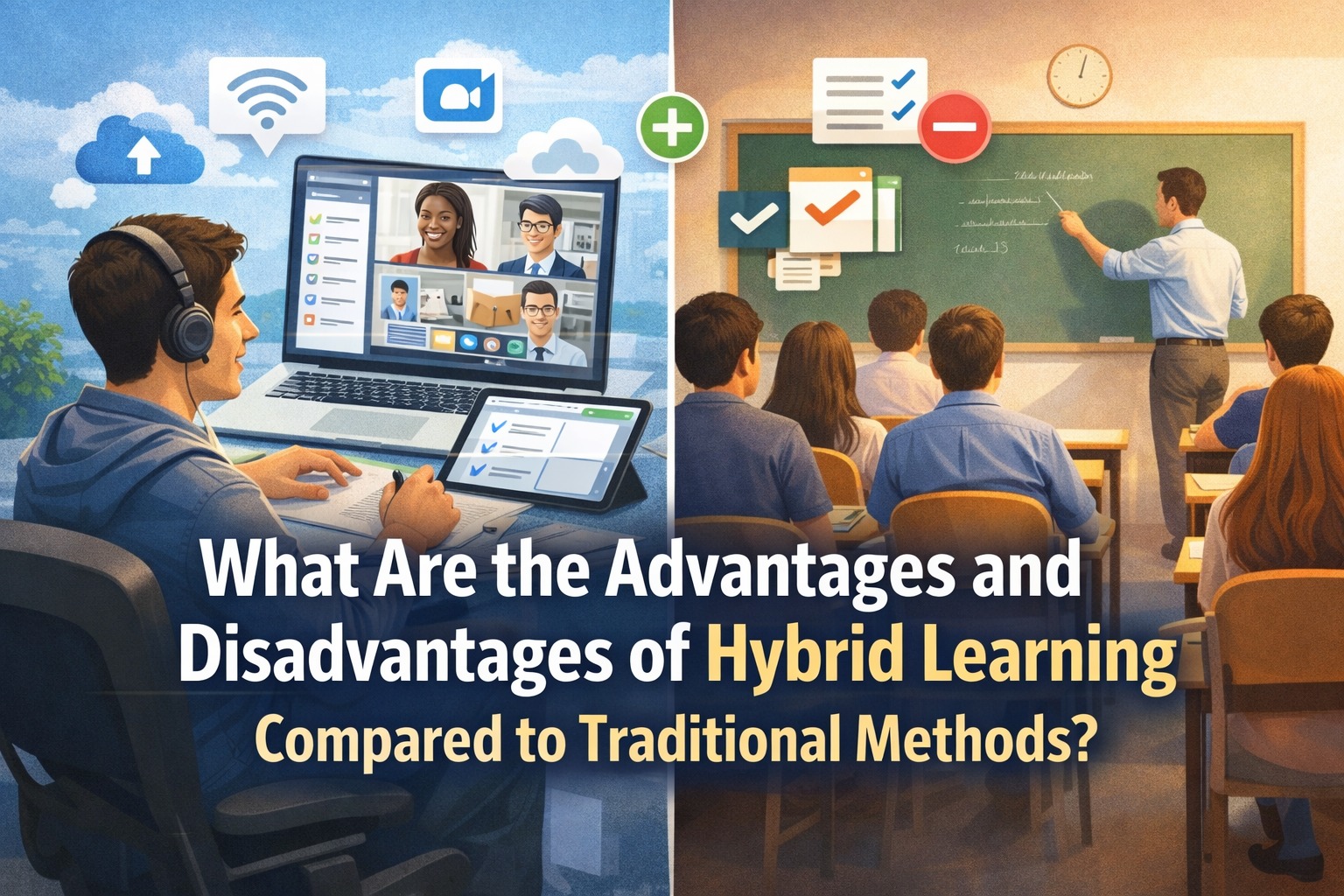 What Are the Advantages and Disadvantages of Hybrid Learning Compared to Traditional Methods?