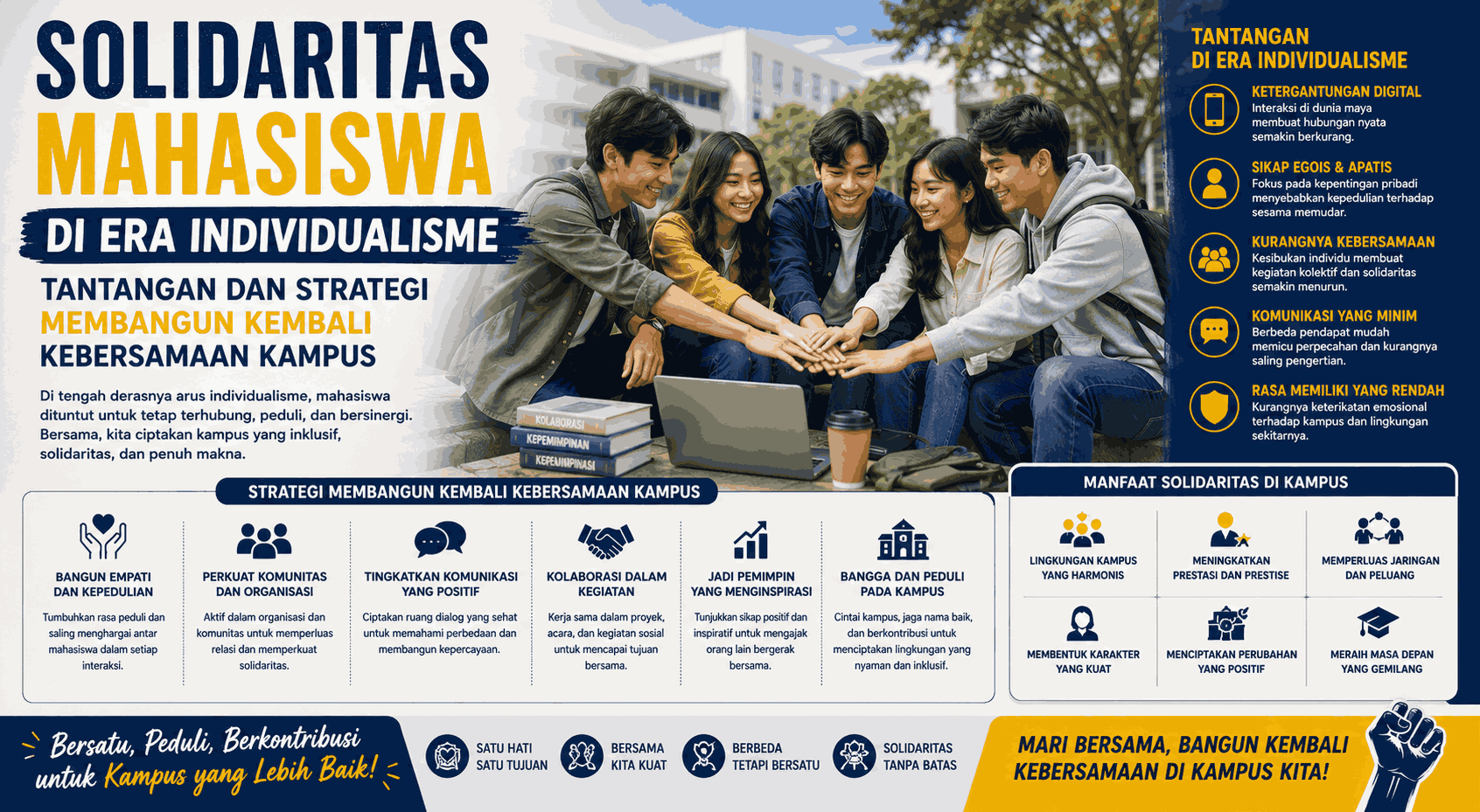 Solidaritas Mahasiswa di Era Individualisme Tantangan dan Strategi Membangun Kembali Kebersamaan Kampus