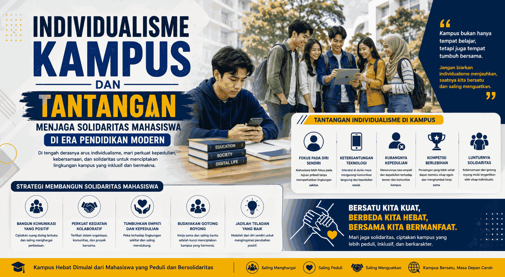 Individualisme Kampus dan Tantangan Menjaga Solidaritas Mahasiswa di Era Pendidikan Modern