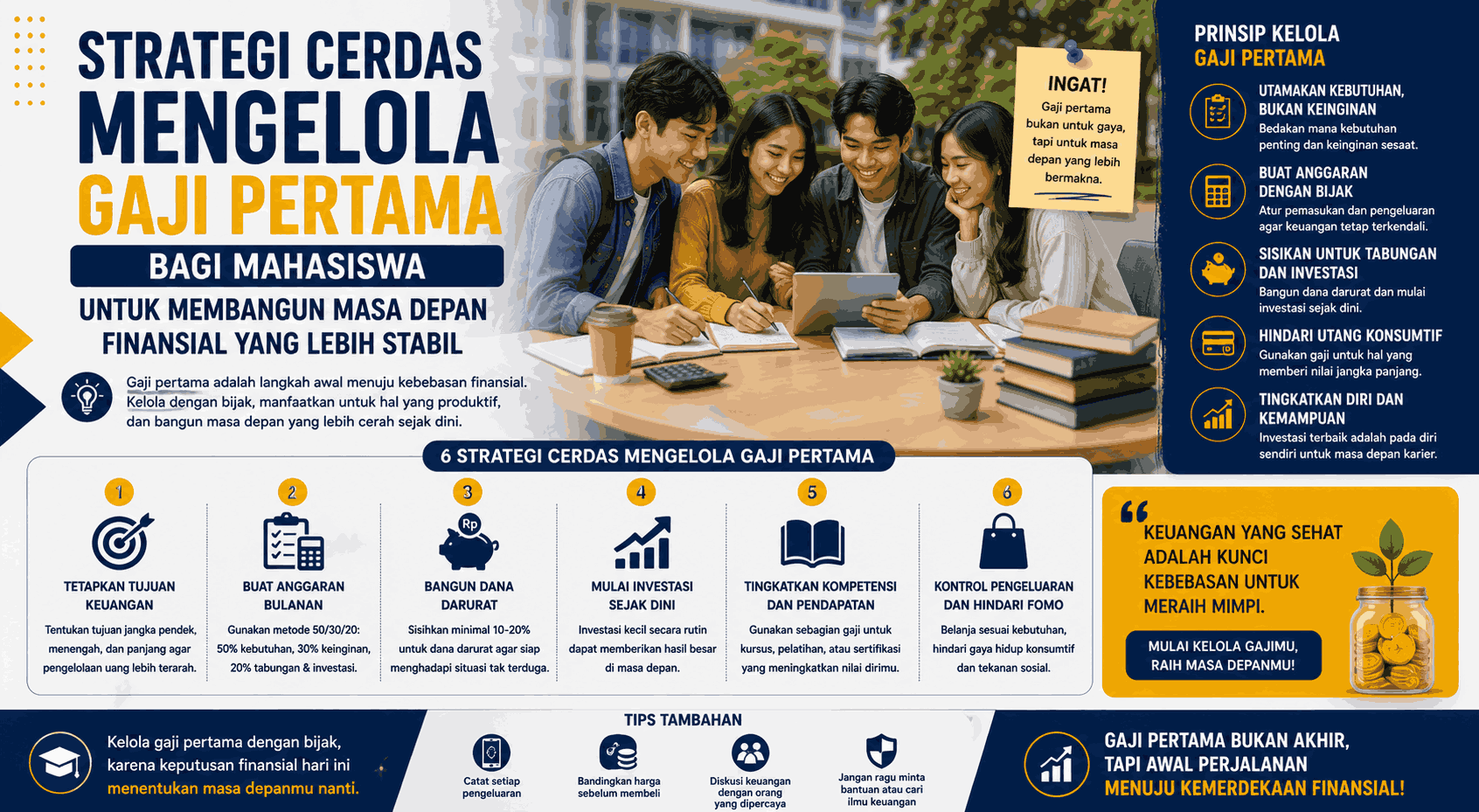 Strategi Cerdas Mengelola Gaji Pertama bagi Mahasiswa untuk Membangun Masa Depan Finansial yang Lebih Stabil