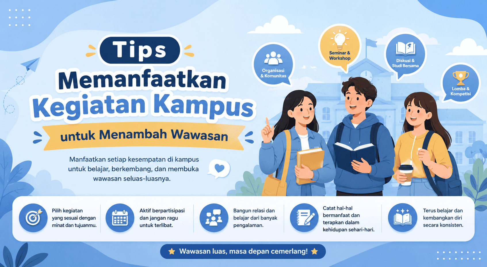 Tips Memanfaatkan Kegiatan Kampus untuk Menambah Wawasan