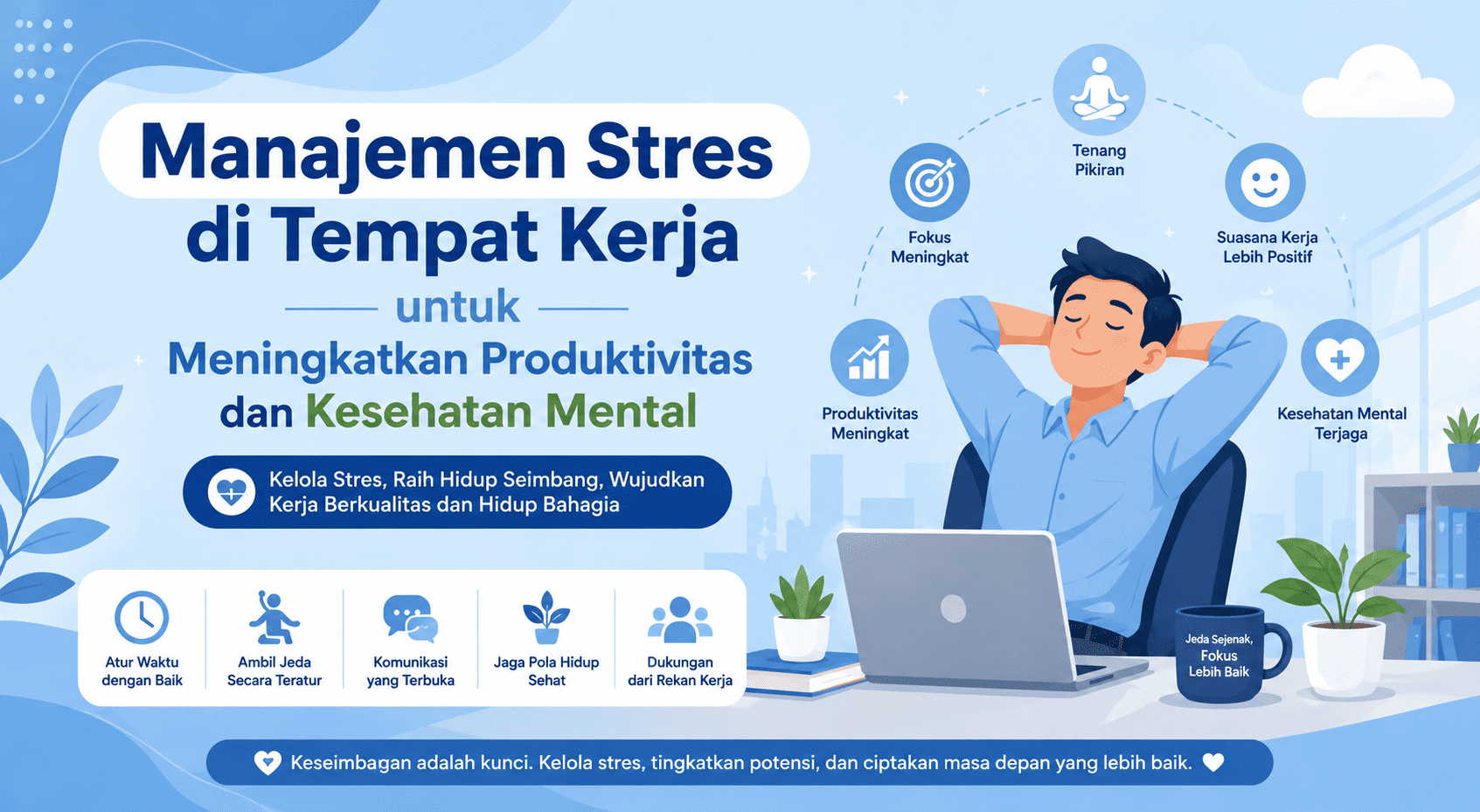 Manajemen Stres di Tempat Kerja untuk Meningkatkan Produktivitas dan Kesehatan Mental