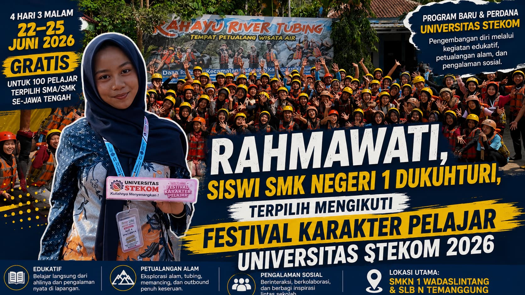 Rahmawati, Siswi SMK Negeri 1 Dukuhturi, Terpilih Mengikuti Festival Karakter Pelajar Universitas STEKOM 2026