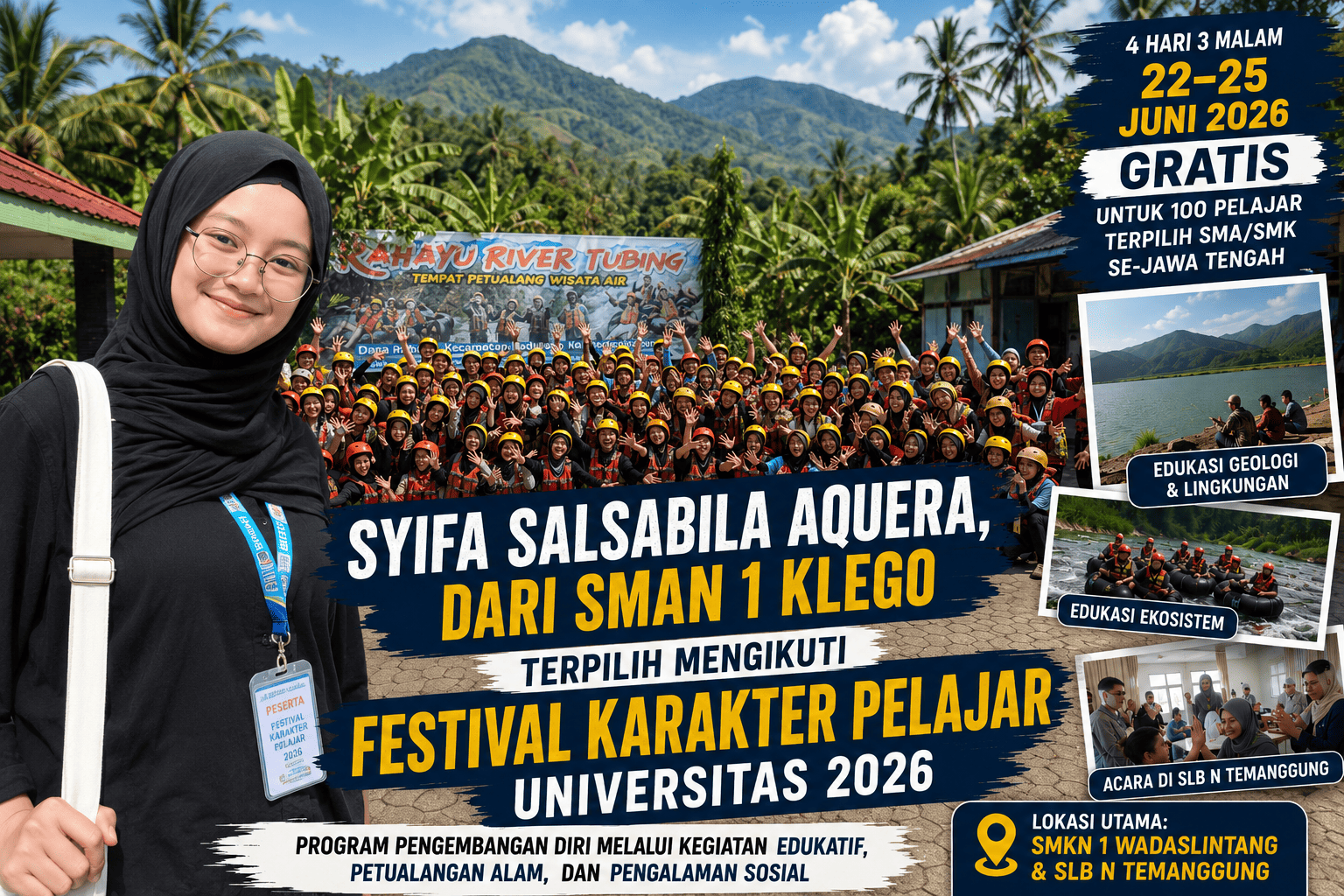 Syifa Salsabila Aquera dari SMAN 1 Klego Terpilih Mengikuti Festival Karakter Pelajar Universitas STEKOM 2026